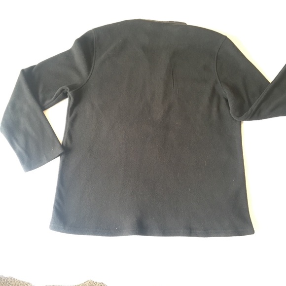 NWOT Black Fleece Pullover Womens (XL) American Flag Patch - Picture 5 of 9